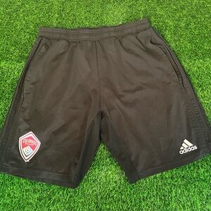 Team Issued Adidas Black & White Colorado Rapids Aeroready Shorts Mens Large